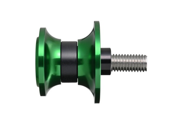 Swing arm spool set CNC green anodized M8 with...