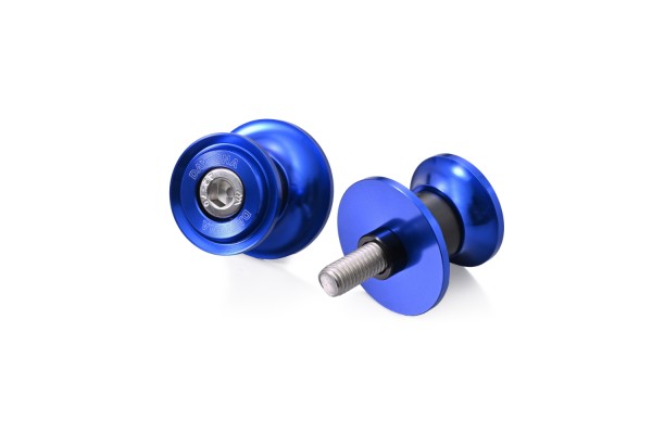 Swing arm spool set CNC blue anodized M8 with...