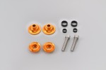Swing arm spool set CNC gold anodized M8 with Nylon spacer