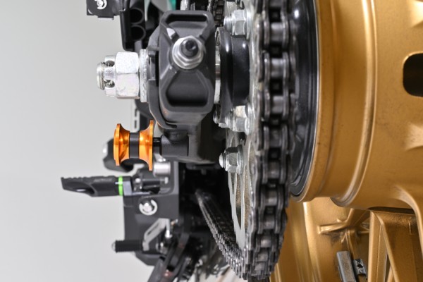 Swing arm spool set CNC gold anodized M8 with...
