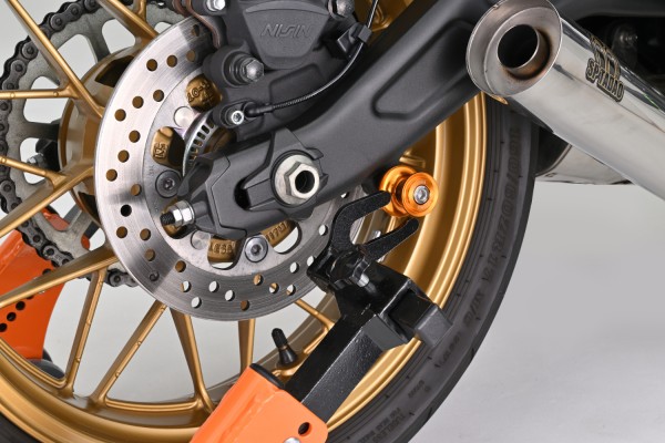 Swing arm spool set CNC gold anodized M8 with...