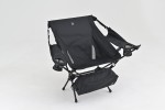 Camping Klappstuhl "Wide/Rest Chair" kompakt 67x85x56cm schwarz