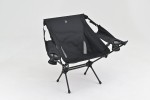 Camping Klappstuhl "Wide/Rest Chair" kompakt 67x85x56cm schwarz