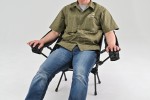 Camping Klappstuhl "Wide/Rest Chair" kompakt 67x85x56cm schwarz