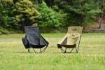 Camping Klappstuhl "High Back Low Chair" kompakt 74x55x69cm schwarz