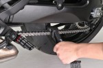 Motorcycle chain brush L-shaped