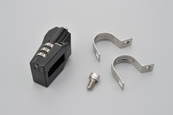 Handlebar helmet lock holder dial-lock type black ø22.2 / 25.4mm