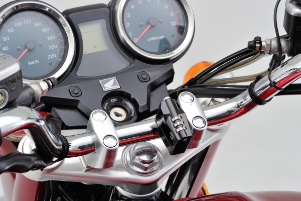 Handlebar helmet lock holder dial-lock type black ø22.2 / 25.4mm