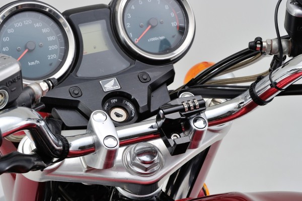 Handlebar helmet lock holder dial-lock type black ø22.2 / 25.4mm