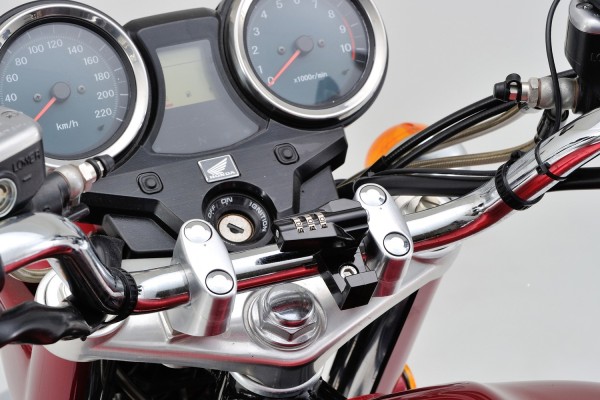 Handlebar helmet lock holder dial-lock type black ø22.2 / 25.4mm