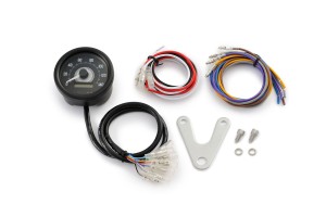 "VELONA60" ELECTRICAL SPEEDOMETER 260KMH(MPH) W/ INDICATORS, WHITE-LED, BLACK 2