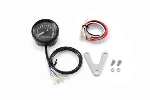 "VELONA60" ELECTRICAL TACHOMETER 15000RPM W/ INDICATORS, WHITE-LED, BLACK 2