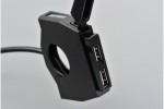 Stromversorgung USB SLIM 2x USB f. Motorrad Lenker