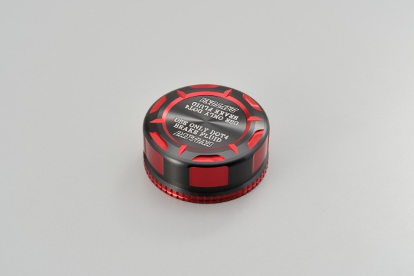 Deckel Behälter Bremsflüssigkeit für NISSIN 38mm 2-farbig eloxiert rot schwarz