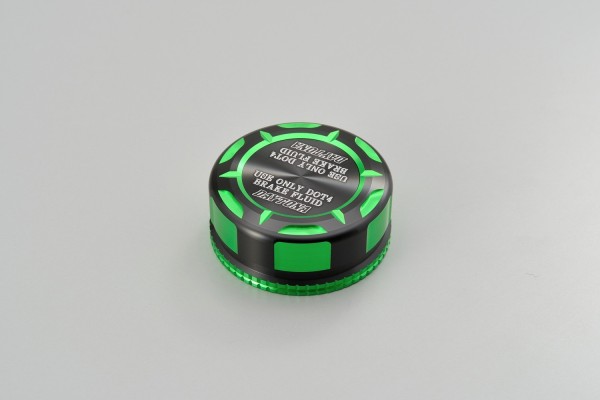 Deckel Behälter Bremsflüssigkeit für NISSIN 38mm 2-farbig eloxiert grün schwarz