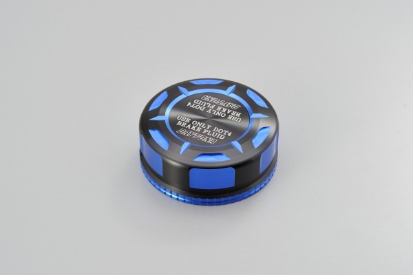 Deckel Behälter Bremsflüssigkeit für NISSIN 42mm 2-farbig eloxiert blau schwarz