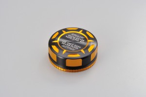 Master cylinder tank cap for NISSIN 42mm dual anodized gold black