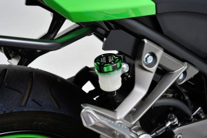 Master cylinder tank cap for NISSIN 42mm dual anodized green black 2