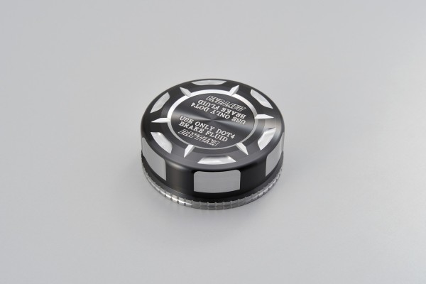 Deckel Behälter Bremsflüssigkeit für NISSIN 42mm 2-farbig eloxiert silber schwarz