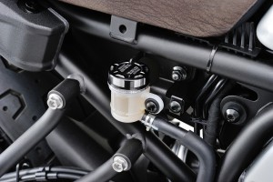 Deckel Behälter Bremsflüssigkeit für NISSIN 42mm 2-farbig eloxiert silber schwarz 2