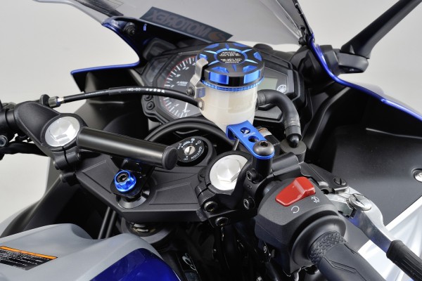Master cylinder tank cap for NISSIN 59mm dual anodized blue black