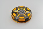 Deckel Behälter Bremsflüssigkeit für NISSIN 59mm 2-farbig eloxiert gold schwarz Deckel Behälter Bremsflüssigkeit für NISSIN 59mm 2-farbig eloxiert gold schwarz