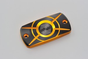 Master cylinder square cap for HONDA (A) dual anodized gold black