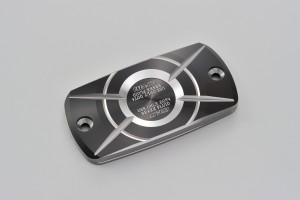 Deckel Bremspumpe für HONDA (A) 2-farbig eloxiert silber schwarz