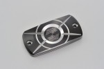 Master cylinder square cap for HONDA (A) dual anodized silver black