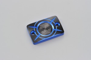 Master cylinder square cap for HONDA (B) dual anodized blue black