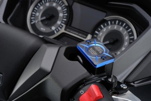 Deckel Bremspumpe für HONDA (B) 2-farbig eloxiert blau schwarz 2