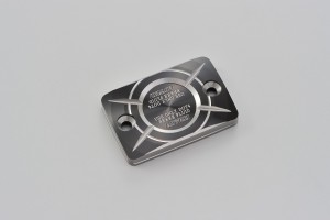 Deckel Bremspumpe für HONDA (B) 2-farbig eloxiert silber schwarz